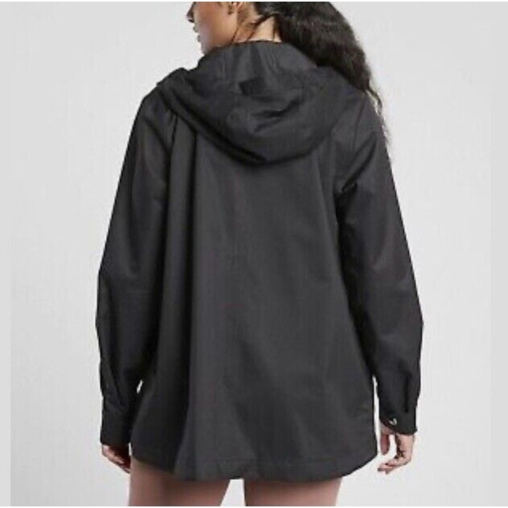 Athleta Sutro Jacket Black Size XS #657492 Hooded Zip Pockets Coated - Picture 14 of 14